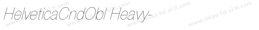 HelveticaCndObl Heavy字体转换
